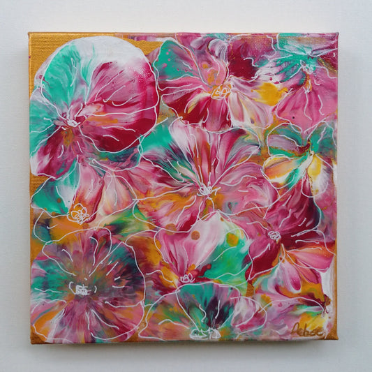 Peinture acrylique sur toile - FLOWER POWER