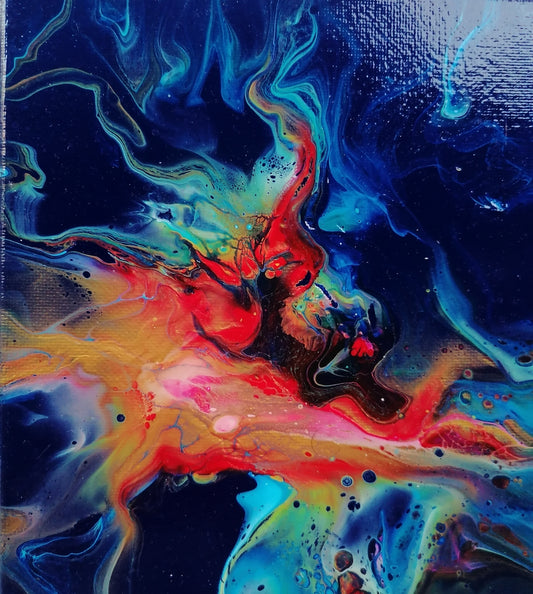 Peinture acrylique sur toile - LOST IN THE OCEAN